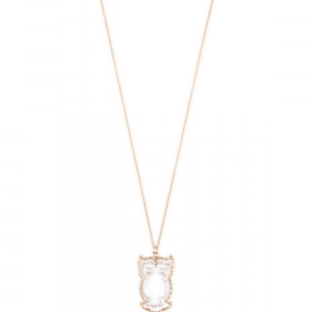 Boutique Double Owl Gold Tone Necklace